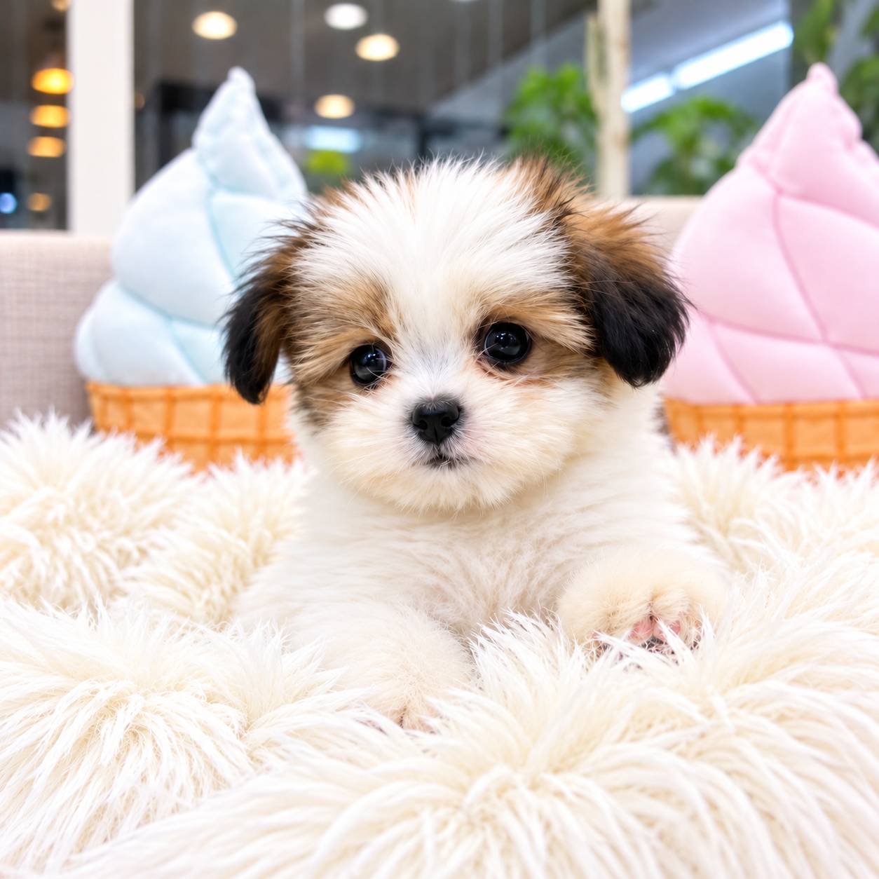 北海道のハーフ犬・ミックス犬 (PETSHOP&SALON PU-PU-PU-/2026年8月17日生まれ/女の子/ホワイトゴールド)の子犬の1枚目の画像