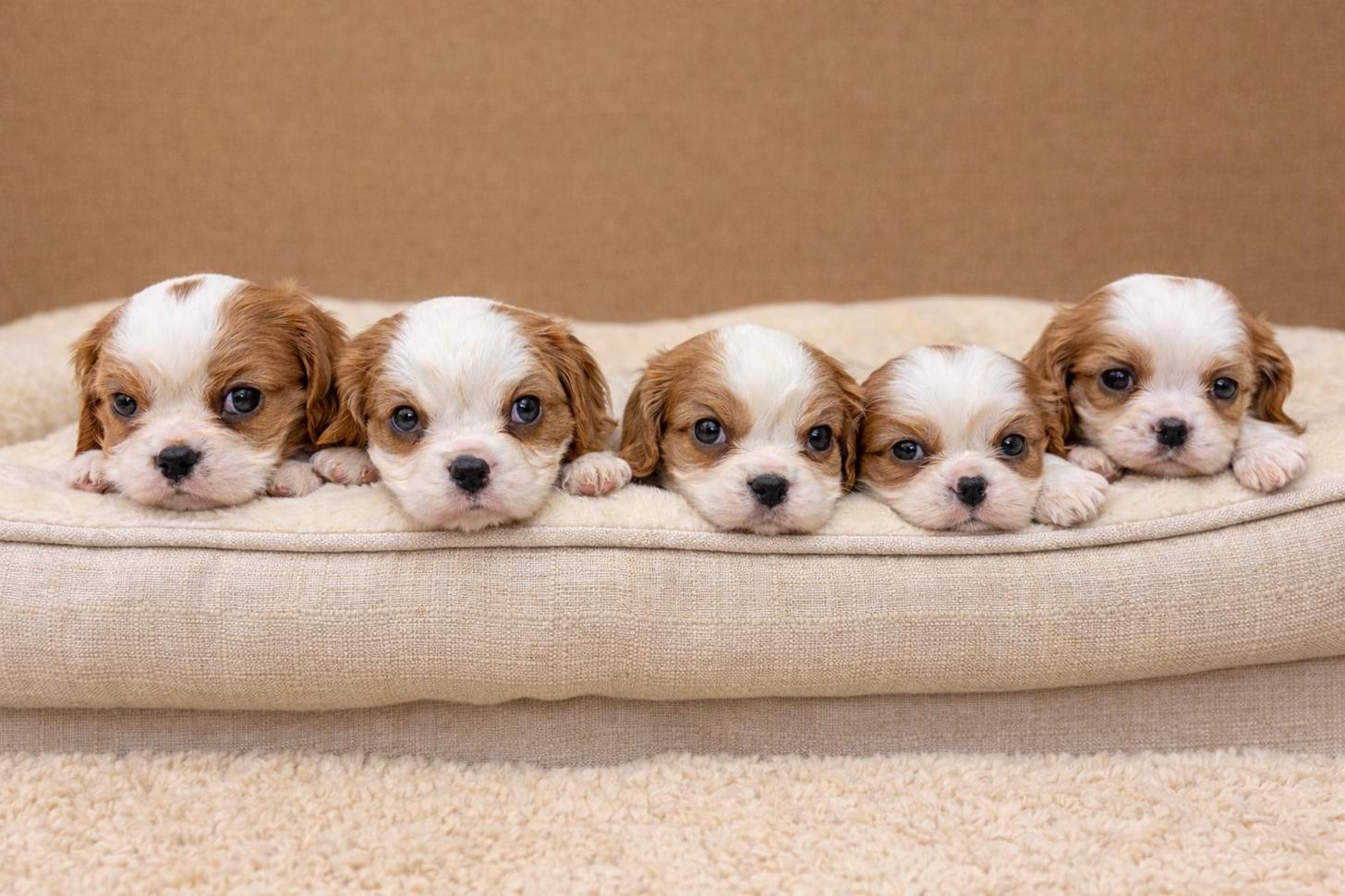 滋賀県のキャバリアキングチャールズスパニエル (ナカニシケンネル/2025年12月14日生まれ/女の子/ブレンハイム)の子犬