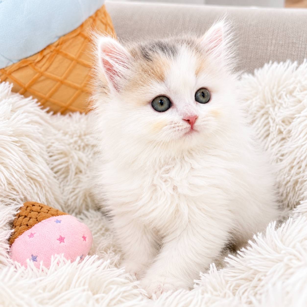 北海道のミヌエット (PETSHOP&SALON PU-PU-PU-/2026年6月29日生まれ/女の子/ダイリュートキャリコ)の子猫の2枚目の画像