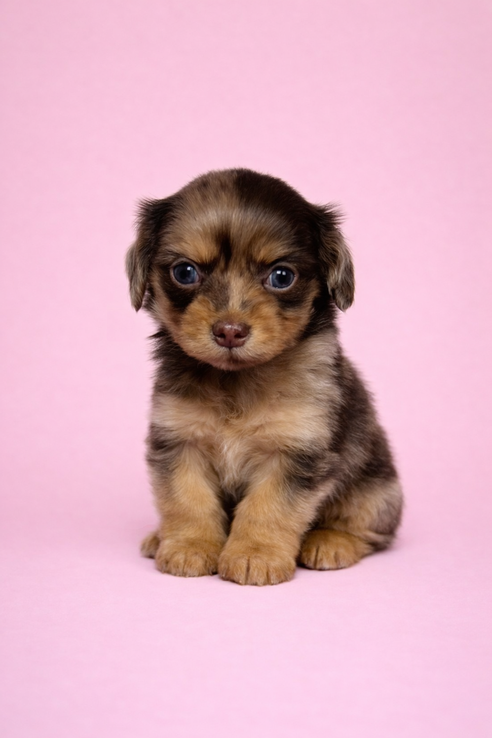 埼玉県のチワックス(チワワ×ダックス) (PET SHOP Tiny tales/2026年2月1日生まれ/女の子/チョコレートマール)の子犬の1枚目の画像