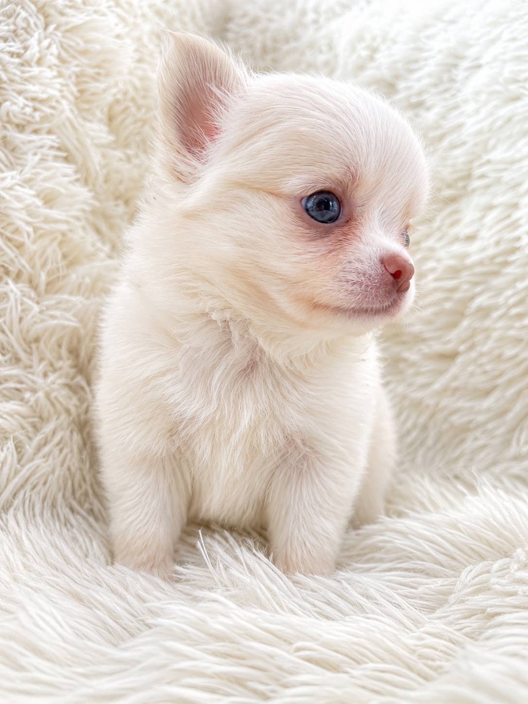 北海道のチワワ(ロング) (PETSHOP&SALON PU-PU-PU-/2026年6月24日生まれ/男の子/クリーム)の子犬の2枚目の画像