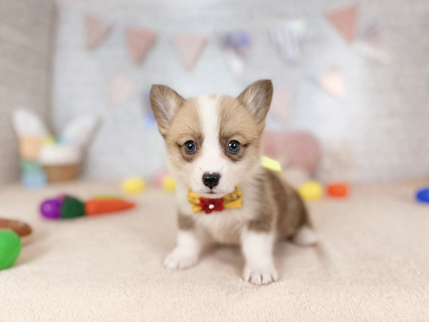 北海道のウェルシュコーギーペンブローク (ペットショップだんぼ/2026年2月6日生まれ/女の子/レッドホワイト)の子犬の3枚目の画像